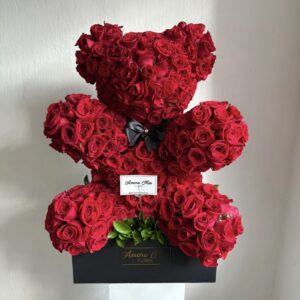 Oso de 450 rosas rojas