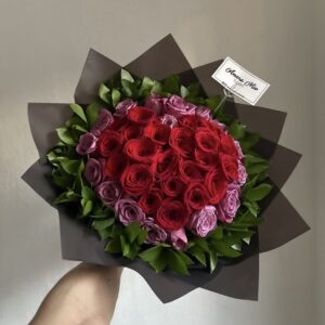 Ramo de 40 rosas corazón