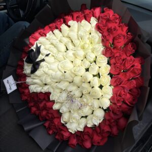 Ramo de 200 rosas corazón