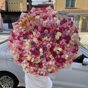 Ramo de 500 rosas pastel